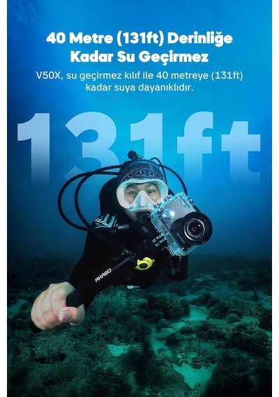 Akaso V50X Native 170° 4K Ultra HD Aksiyon Kamerası