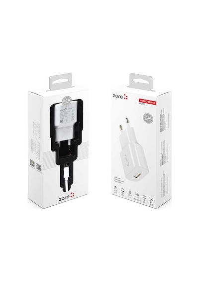 Alan Tech Metro Serisi Zr-tc01 Micro 2 İn 1 Şarj Seti - Beyaz Beyaz