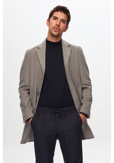 D's Damat Ds Damat Regular Fit Gri Kaşe Kaban 5HF08ORT10000 Gri