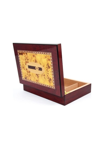 Premiumquality Fortaleza Kahverengi Sedir Humidor Puro Kutusu - Trm5004