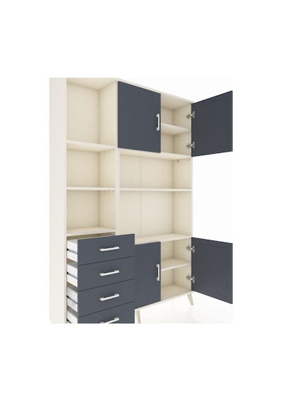 Arges Dolap 8 Raflı 4 Çekmeceli 4 Kapaklı 132x30x195 Aytaşı-antrasit/antrasit Antrasıt/antrasıt Arges Dolap 8 Raflı 4 Çekmeceli 4 Kapaklı 132x30x195 Aytaşı-antrasit/antrasit Antrasıt/antrasıt