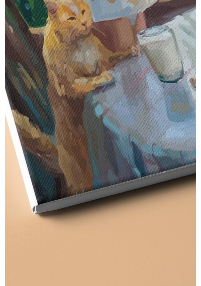 Webstyle Sayılarla Boyama Seti Kasnaklı Miniklerin Süt Keyfi 50x65 Cm
