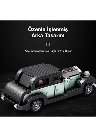 Reobrix Technic 811 Bentley 8 Litre Klasik Araba Yaratıcı Yapı Blok Seti Building Blocks - 249 Parça