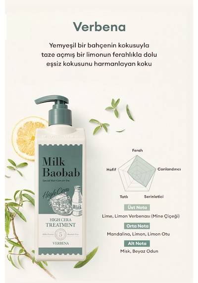 Yoğun Nemlendirici & Besleyici Saç Kremi Mılk Baobab High Cera Treatment Verbena