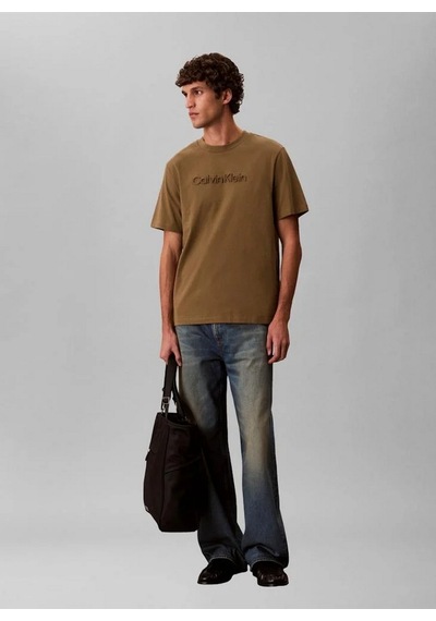 Calvin Klein Lv04lf811gvfb 20s Eu Wholesale Sportswear Grap Erkek Tişört Kahverengi