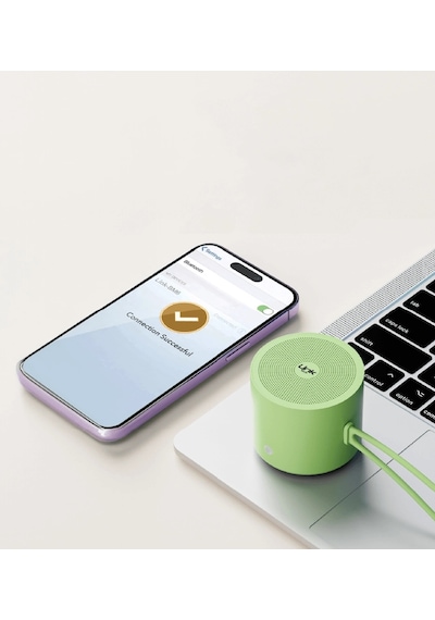 Linktech Ekstra Bass Bluetooth Hoparlör - Gümüş - Linktech L208 Mini Taşınabilir Kablosuz Hoparlör