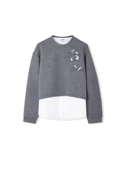 İpekyol Çift Parça Görünüm Cutout Gri Kadın Sweatshirt Iw6260091123