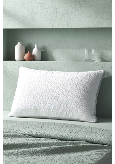 Liena Kapitone Klimalı Yastık 50x70 Cm Beyaz