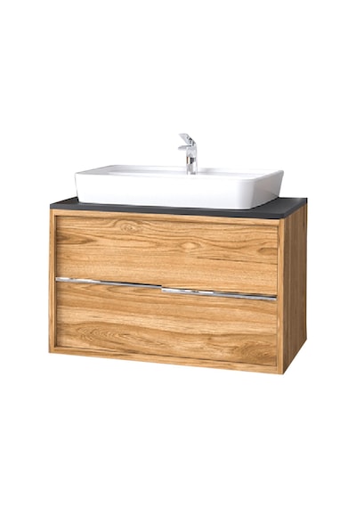 Turkuaz Seramik Duru Etajerli Lavabo 60 x 40 CM - Matia 80 Alt Modül