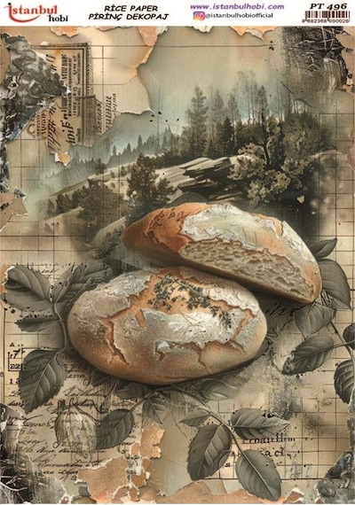Pirinç Dekopaj Kağıdı 30x42cm Pt-496 Ekmek