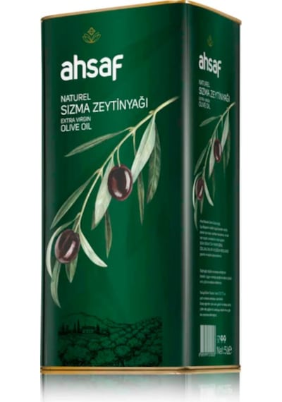 Ahsaf Naturel Sızma Zeytinyağı Teneke 5 L