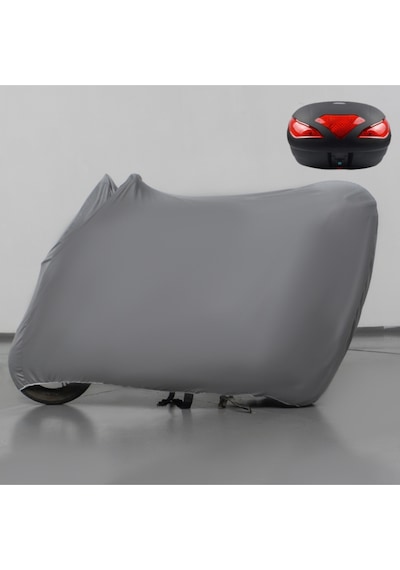 SYM HD2 200i EVO Çantalı Gri Kumaş Motosiklet Branda Motor Penye Branda