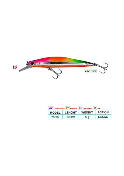 Wily Deep Swimmer Cl:18 100mm 17gr Sinking