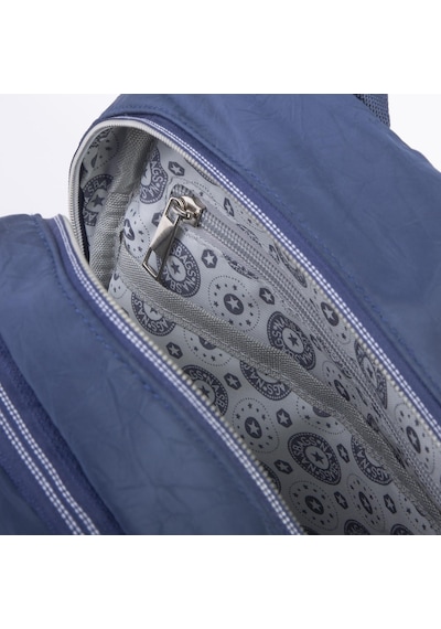 Nas Bag Kadın Çok Gözlü Hafif Su Geçirmez Unisex Water Proof Çanta Lacivert
