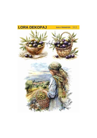 Lora Dekopaj Sulu Transfer Kağıdı - 512 25x35 Cm