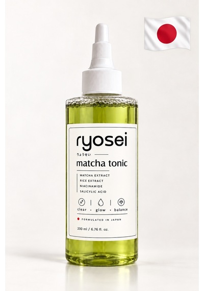 Ryosei Matcha Yüz Toniği 200 Ml Matcha & Pirinç Özlü Niacinamide + Salisilik Asit Japon Formüllü