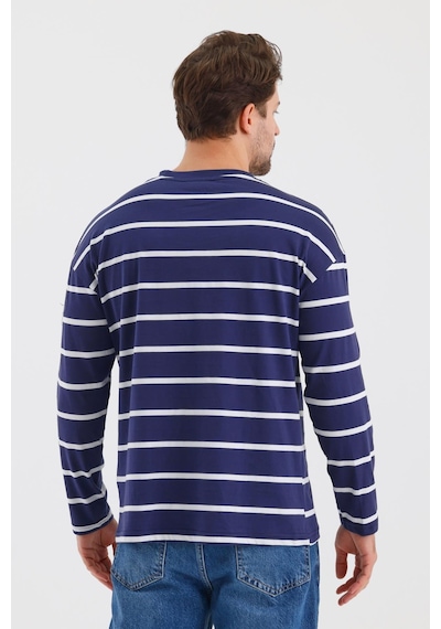 Alexander Gardi Alexandergardı Çizgili Regular Fit Sweatshırt E24-00158 001