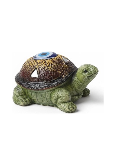 Feng Shui Nazar Boncuğu Motifli 7 Li Caretta Caretta Heykel Biblo Dekoratif Ürün Konsol Vitrin Süsü