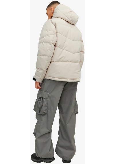 Jack & Jones Jcootıs Puffer Erkek Bej Mont 12239001-Beige Bej