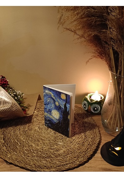Yıldızlı Gece Not Defteri Çizgisiz Sert Kapak Diğer