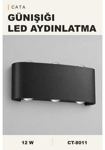 Cata Günışığı Aplik, Siyah Renk