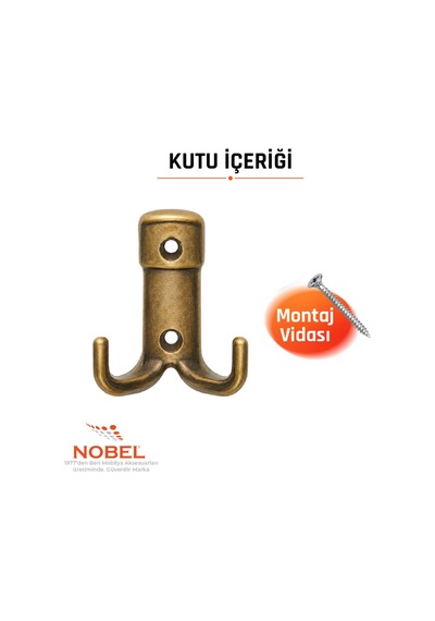 Kare Askı, Metal Vestiyer Askısı, Anti K Sari, Duvar Ve Dolap Askılığı 5'li Set Vidalı