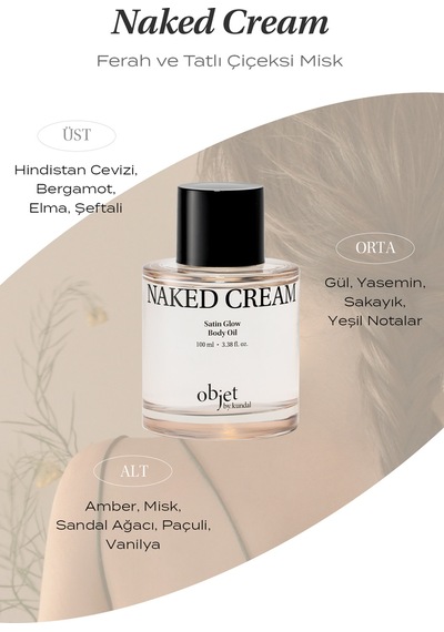 Yapışkanlık Hissi Bırakmayan Saten Bitişli Vücut Yağı Kundal Satın Glow Body Oil Naked Cream