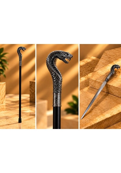 Kobra Başlı Kılıçlı Baston Alk6357