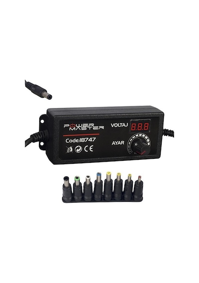 Powermaster 3 Volt - 24 V. 2 Amper Çok Uçlu Ayarlı Kademeli Adapt