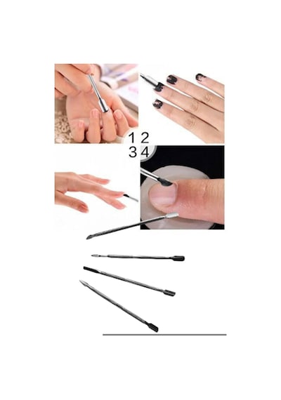 Yıwu Tırnak Eti İtici & Düzeltici Ergonomik Çelik Tasarım 4 Parça