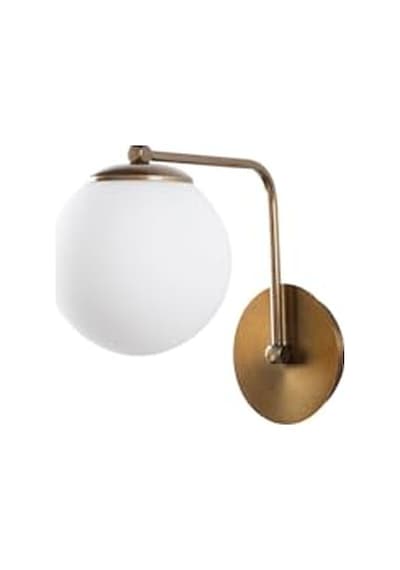 Eskitme Metal Aplik Duvar Lambası E27 Uyumlu 15x26x22 Cm Yatak Odası Oturma Odası, Bej-1 Diğer