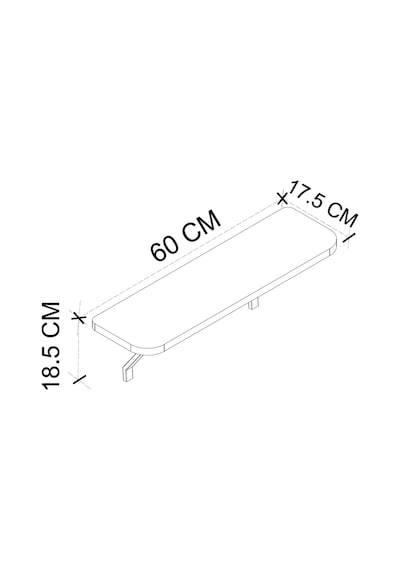 Petek Üstü Raf Kalorifer Peteği Rafı Duvar Rafı Uçan Raf Dresuar 60 Cm Barcelona Beyaz Beyaz