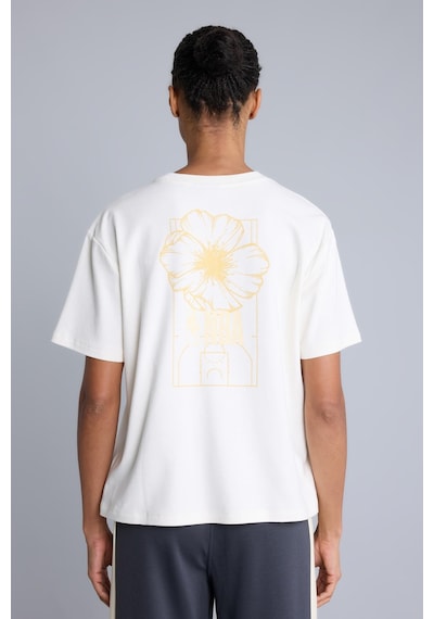 Defacto Nba Wordmark Relax Fıt Sırt Baskılı Kısa Kollu Tişört H5228ax26auer99 Ekru-er99