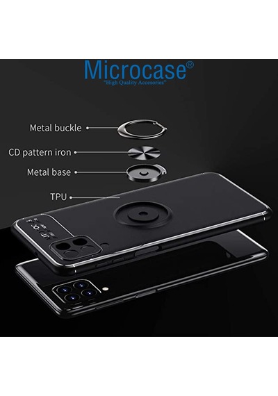 Microcase Galaxy M33 5G Focus Serisi Yüzük Standli Silikon Kilif 559525678