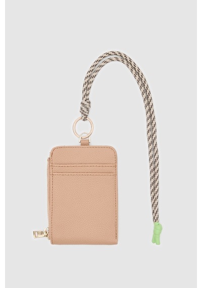 Shule Bags Palm Boyun Askılı Kadın Cüzdan Taba