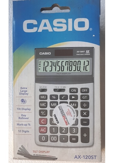 Hesap Makinası 12 Hane Casio Ax-120 St
