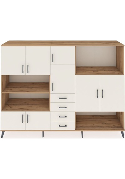 Hyperion Dolap 10 Raflı 4 Çekmeceli 8 Kapaklı 220x44x163 Çam-ayta Çam-aytaşı Hyperion Dolap 10 Raflı 4 Çekmeceli 8 Kapaklı 220x44x163 Çam-ayta Çam-aytaşı