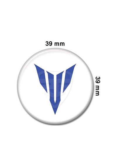 Yamaha Mt Logo 8'Li Koruma Takozu 3D Sticker Etiket Beyaz Mavi