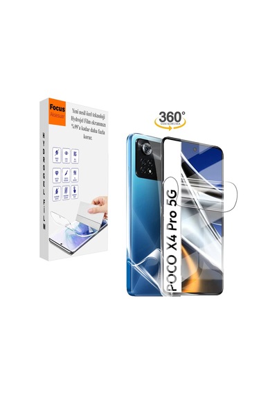 Poco X4 Pro 2in1 Kırılmaz Cam Özel Kesim Hydrogel Film
