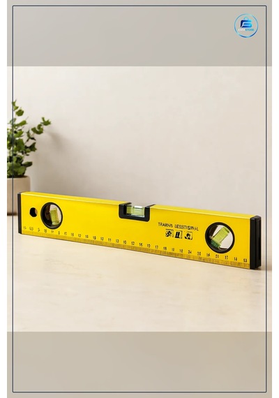 Su Terazisi 60 Cm Metal Gövdeli Cam Libelleli Yatay Dikey Ölçüm M