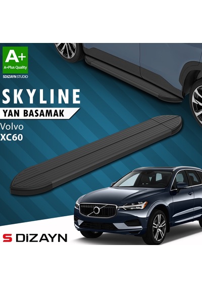 S-dizayn Volvo Xc60 2 Skyline Siyah Yan Basamak 193 Cm 2017-2023 A+ Kalite
