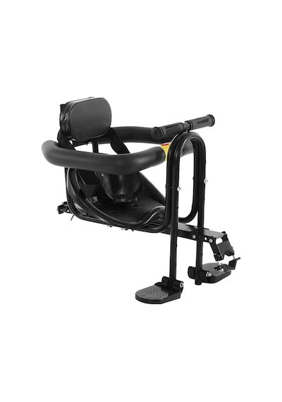 Valkyrie Ön Bisiklet Çocuk Koltuğu Katlanabilir Ayak Pedallı Gidonlu Emniyet Kemerli 2-6 Yaş 30 Kg Ön Kadro Montajlı Siyah