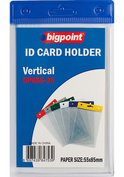 Bigpoint Kart Poşeti Dikey Mavi 55x85mm X 10 Adet