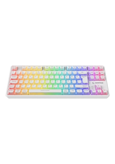 Zephyra Tkl Rgb Beyaz Sessiz Türkçe Q Gaming Klavye Keyboard Oyuncu Klavyesi Kompakt Profesyonel