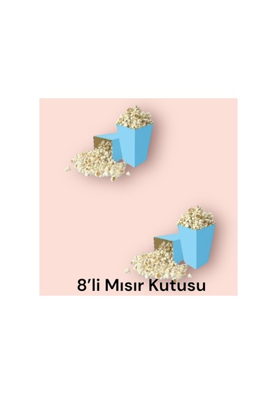 Mısır Kutusu Mısır Cips 8 Adet Adet Parti Malzemeleri Mavi Tüm Yaşlar