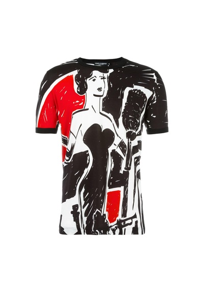 Dolce & Gabbana Dolce&Gabbana Reggello Outlet T-shirt G8GX8TFP73LHN631 Siyah