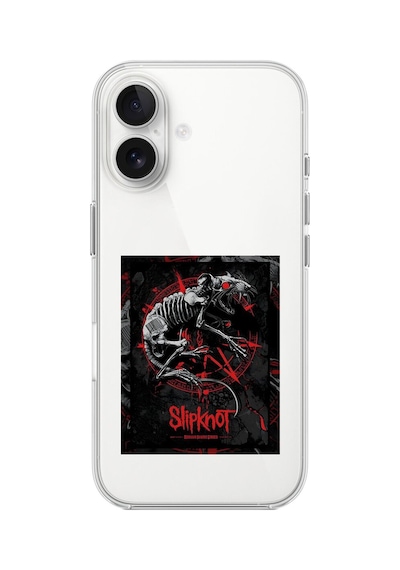 Apple Uyumlu iPhone 16 Şeffaf Kılıf Slipknot Tasarımlı