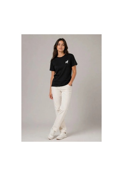 Butik İstanbul Minimal Geyik Logolu Tişört Bisiklet Yaka Kısa Kol Yazlık T-shirt - Siyah Butik İstanbul Minimal Geyik Logolu Tişört Bisiklet Yaka Kısa Kol Yazlık T-shirt - Siyah