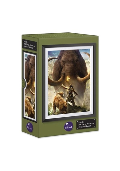 Lilart 280 Parça Puzzle : Avcı Ve Mamut 35x50 Lapy0028