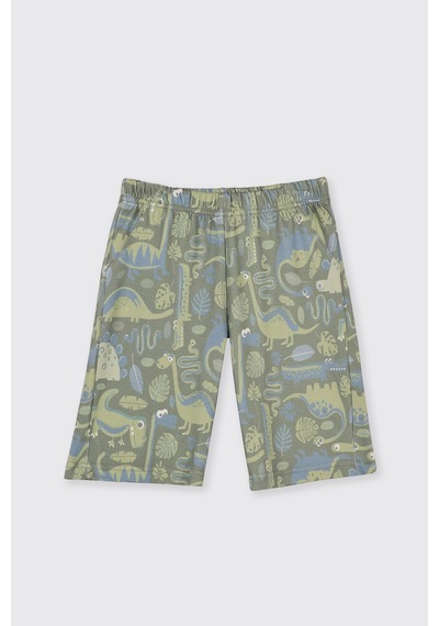 Panço Erkek Çocuk Baskı Detaylı Yeşil 3'lü Pijama Takım